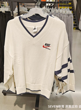 正品Nike/耐克男子NSW宽松时尚毛线衣针织复古套头衫DX0009-133