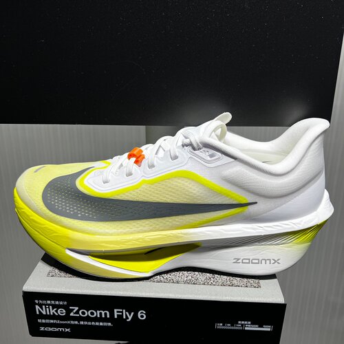 NIKE耐克 ZOOM FLY 6 男鞋柠檬黄缓震回弹运动跑步鞋FN8454-106