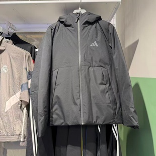 Adidas阿迪达斯男25冬轻薄羽绒服简约百搭纯色保暖防风外套KQ5505