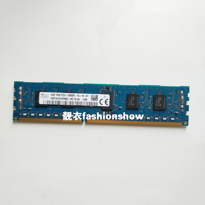 SK/HY/现代 4G 1RX8 PC3-14900R 1866 RECC内存 HMT451R7AFR8C-RD