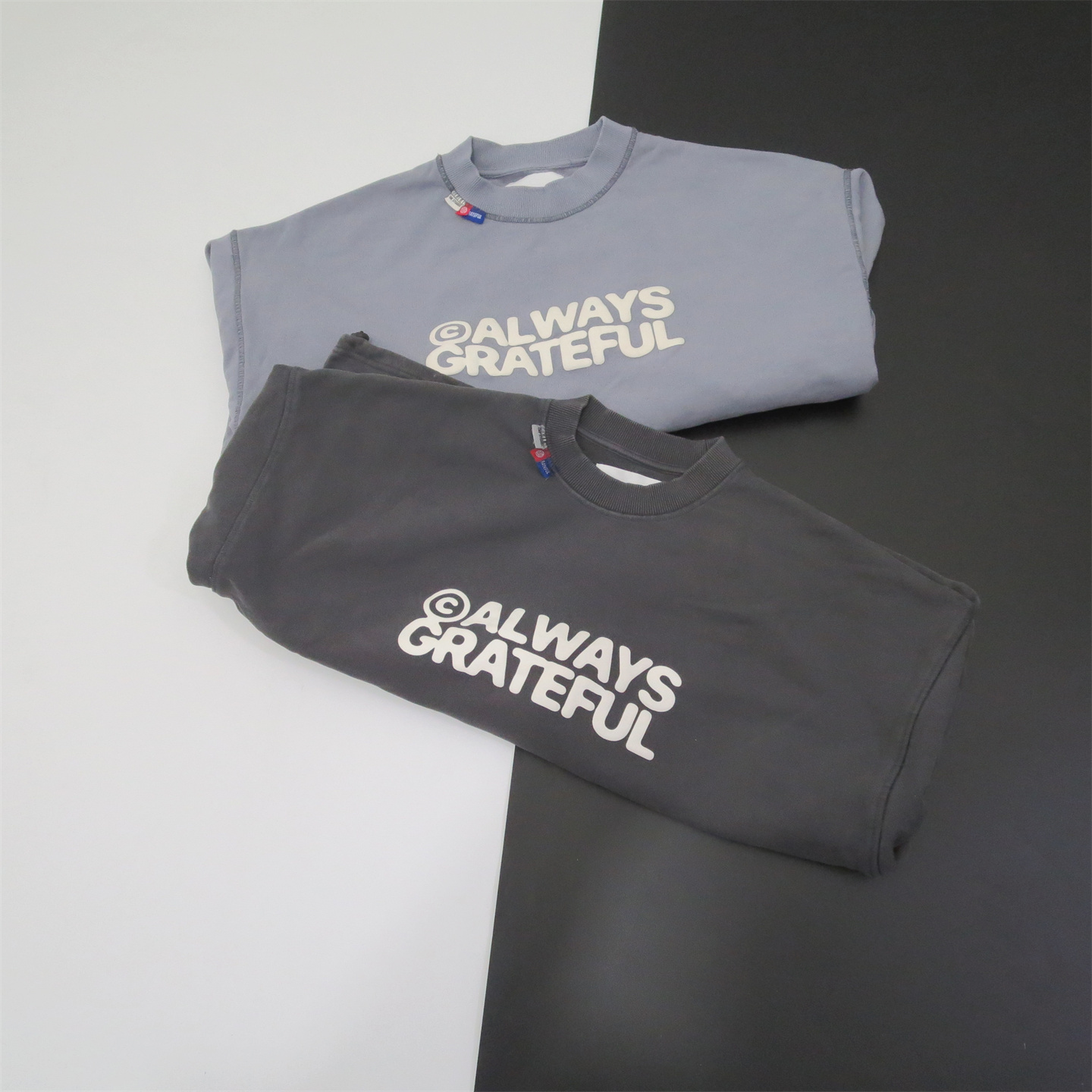 欧洲街头潮牌落肩廓形毛圈水洗圆领套头卫衣oversize男女款box型