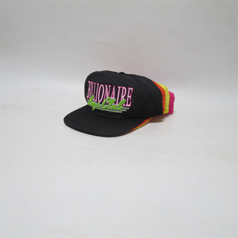 美式嘻哈街头潮牌经典90年代复古科技风软顶尼龙材质六片帽平檐帽