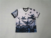 美式 T恤hiphop街舞bboy 短袖 嘻哈街头潮牌满印v领jersey运动款 大码