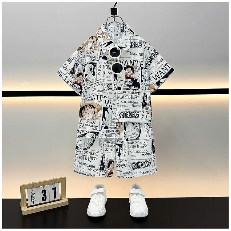 男童夏装衬衫套装夏威夷沙滩服亲子旅游穿搭宝宝衣服