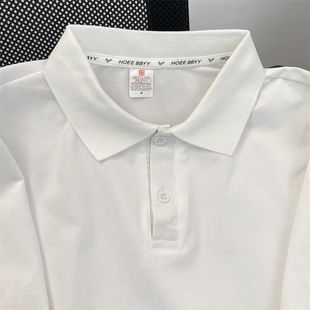 polo衫 t恤韩版 翻领短袖 男潮牌夏季 百搭体恤上衣 修身 潮流2025新款