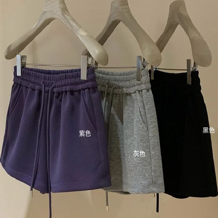 100%涤纶 运动短裤女夏季高腰显瘦外穿瑜伽跑步休闲卫裤学生热裤
