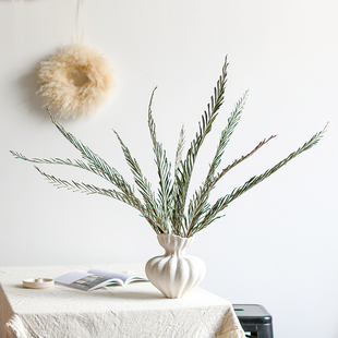 笨拙 饰散尾 象北欧风柳叶型葵叶干花花束插花现代家居卧室客厅装