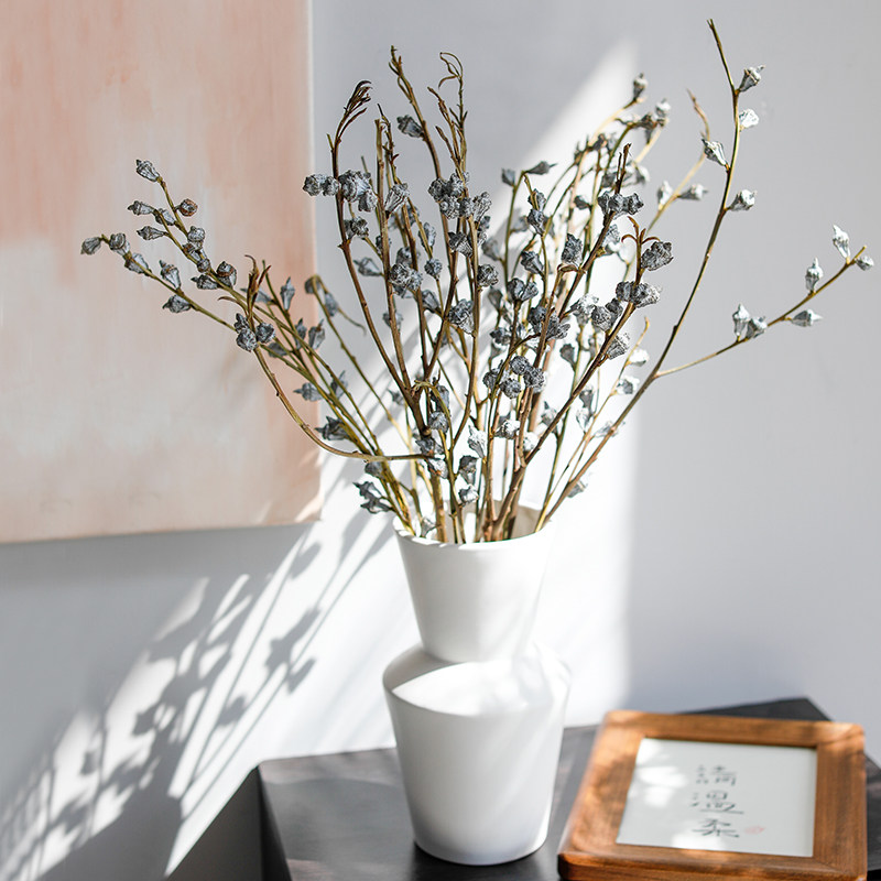 尤加利果大果网红干花花束十字果花瓶带花套装室内北欧小白果真花,家居饰品,干花/花瓣/干花包/干树枝,淘宝优惠券,粉丝福利购,淘宝优惠卷