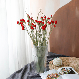 店装 服装 饰橱窗摆件粘花草莓花 田园风格 云南千日红干花花束混合式