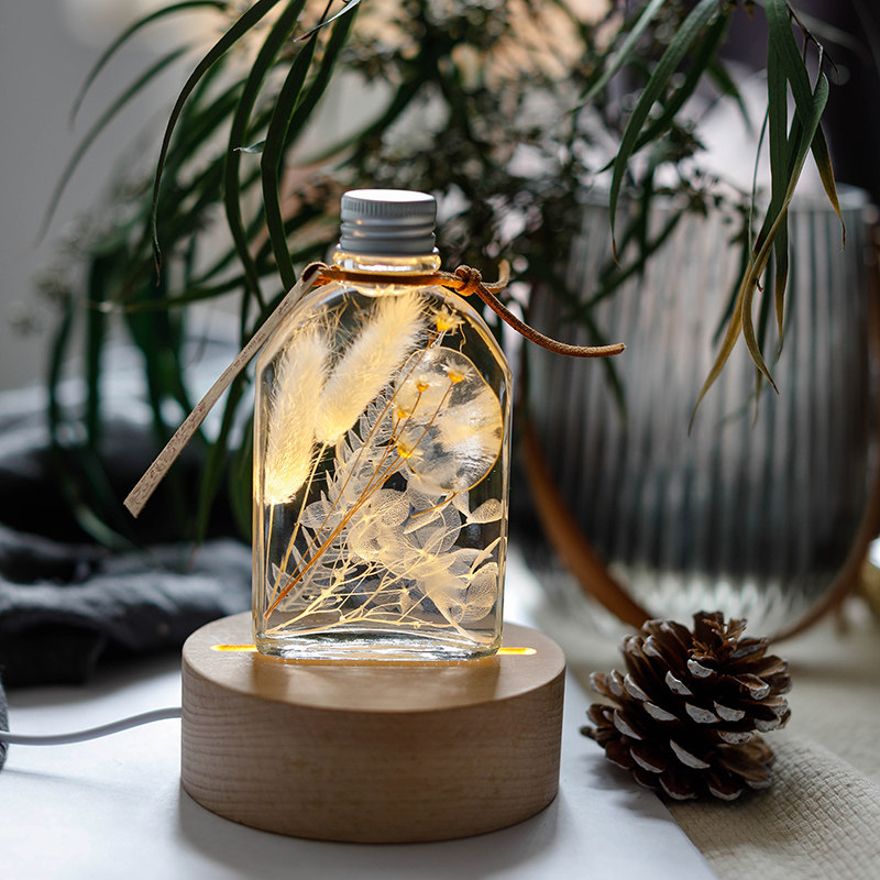 永生浮游花玻璃瓶保鲜创意闺蜜