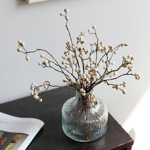 饰乌桕果 迷你小花束干花diy手工材料圣诞装 小白果 干花加花瓶套装