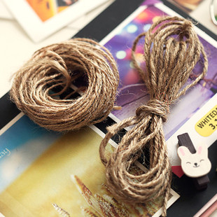 照片吊牌黄麻绳 DIY手工辅料草绳拉菲捆填充绑绳 包装 饰粗细麻绳