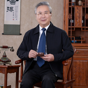 爷爷装外套70-80岁春秋薄款老人衣服50-60中老年人男装爸爸夹克衫