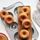 曲奇小面包 CuisinAid 烤箱用 家用烘焙不粘烤盘 银色6连甜甜圈模
