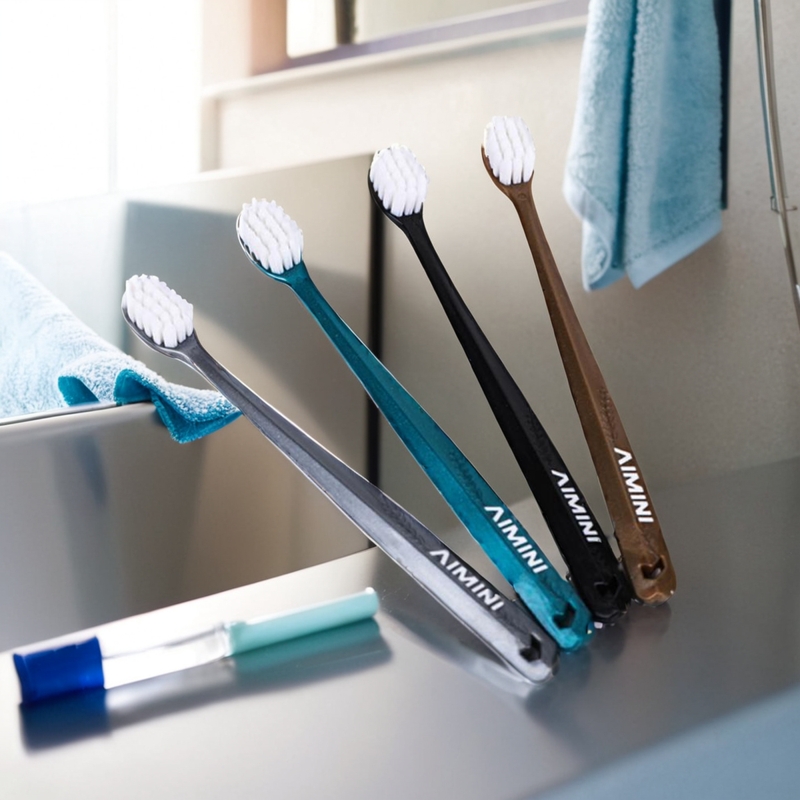 艾米尼AIMINI牙刷情侣家庭装羽柔超细软毛宽头新升级敏感网红护龈