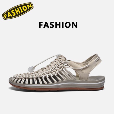 罗马凉鞋夏低帮软底情侣款 couple's Roman sandal swoven trend