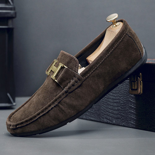 豆豆男鞋男士休闲皮鞋 Men's casual shoes lazy driving shoes