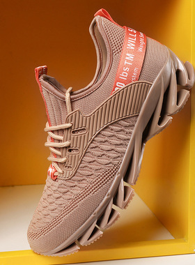 男士鞋刀锋鱼鳞跑步 Men's Shoes Flyknit Casual Trendy Sports