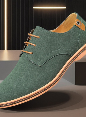 Casual oxford suede shoes men size 46 47男士反绒皮休闲牛筋鞋