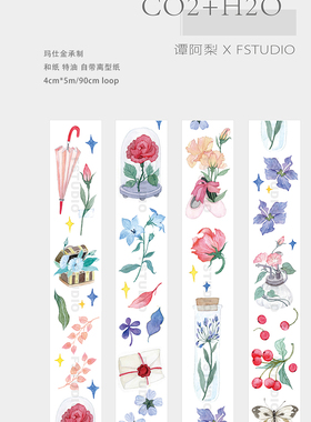 FSTUDIO原创手帐胶带CO2+H2OMuseumMyTreasure