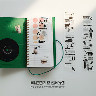 FSTUDIO原创手帐胶带BK系列阳光太强pet手账高颜值社团和纸拼贴鸟