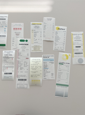 FSTUDIO原创一卷小票日出日落记录和纸字母字素英文素材手帐文字