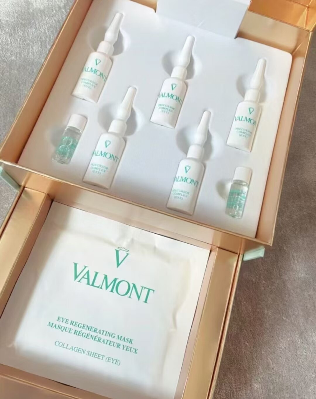 现货！Valmont/法儿曼骨胶原眼膜5组/盒