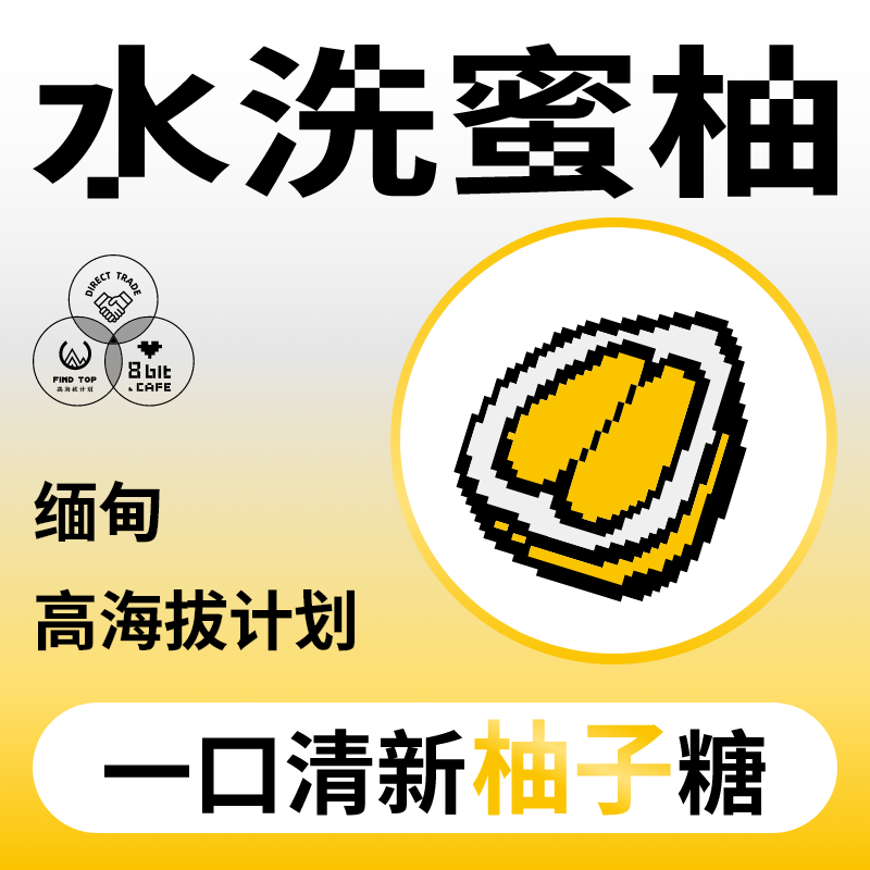 捌比特缅甸高海拔水洗蜜柚咖啡豆