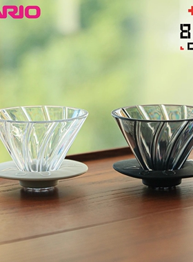 HARIO V60凹槽树脂滤杯手冲咖啡过滤杯VDL  凹槽聪明杯