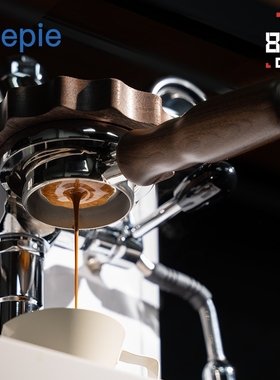 feepie啡派咖啡无底手柄不锈钢胡桃木咖啡机萃取把手粉碗意式配件