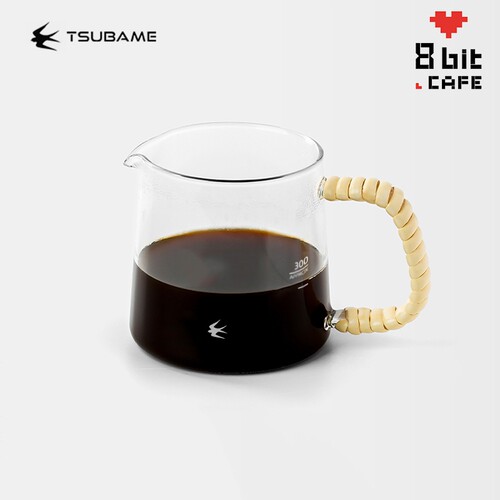 燕印TSUBAME手冲咖啡玻璃分享壶日式藤编搭配滤杯器具套装咖啡壶