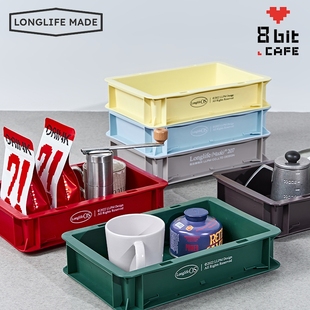 longlife工业风桌面收纳盒箱办公桌上茶叶咖啡钥匙手办玩具收纳箱