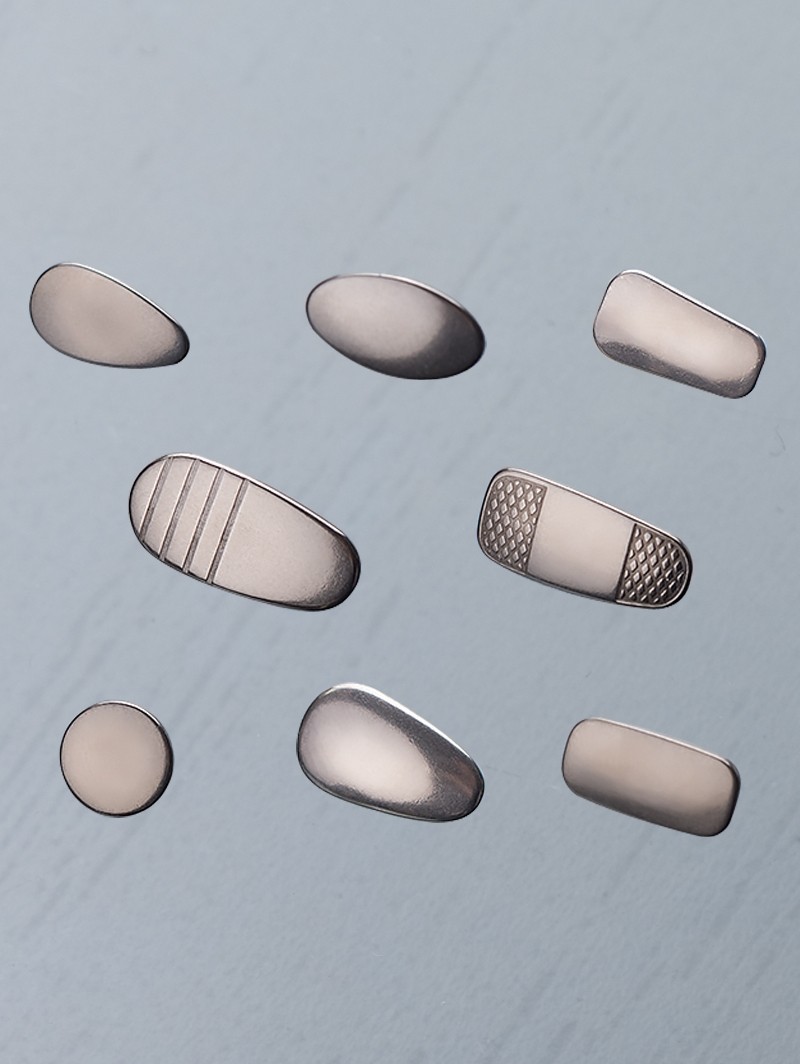 钛鼻托纯钛眼镜鼻托眼睛配件垫金属托叶配件送螺丝刀抗菌抗老化