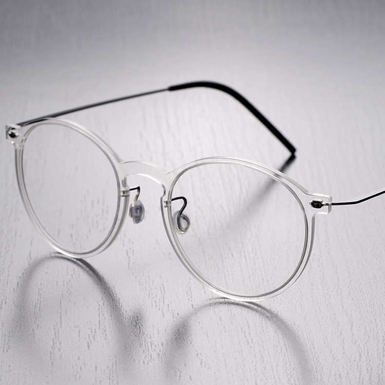 林的尼龙钛眼镜框女男圆形防蓝光