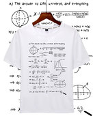 T恤 概论手稿理工男女短袖 春夏季 科学大爆炸生命起源答案物理公式