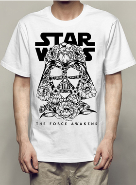 新款潮牌短袖T恤男 STARWARS星球大战科幻电影周边男女装加大码夏