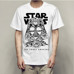新款潮牌短袖T恤男 STARWARS星球大战科幻电影周边男女装加大码夏