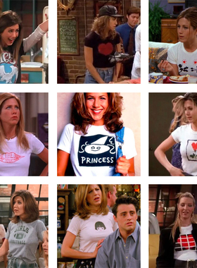 六人行friends老友记瑞秋rachel莫妮卡Monica周边同款短袖T恤衣服