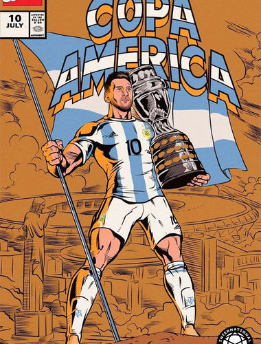 卡塔尔梅西MESSI10印花T恤 阿根廷球星 足球运动休闲圆领棉质短袖