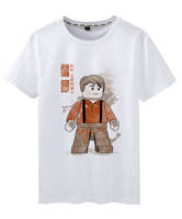 Creative and fun LEGO Friday face-dyed printed short-sleeved T-shirts for men and women, couple outfits thumbnail 2