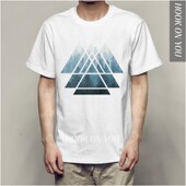 YOU新款 印花立体形状森林拼图男士 HOOK 短袖 T恤周边卡通衣服