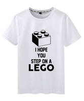 Creative and fun LEGO Friday face-dyed printed short-sleeved T-shirts for men and women, couple outfits thumbnail 8