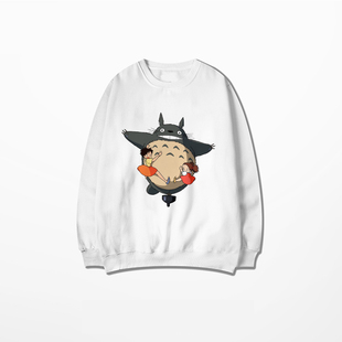 无脸男龙猫男女长袖圆领卫衣时尚印花动漫爱好者2020秋冬新款卫衣