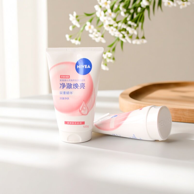 妮维雅丝柔焕亮泡沫洁面乳100g保湿温和清洁洗面奶男女护肤正品