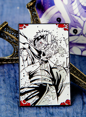 Fanaticpins原创火影忍者晓系列鼬.带土珐琅金属胸针徽章动漫饰品