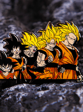 七龙珠孙悟空金属徽章胸针原创包包饰品动漫创意配饰冰箱贴魔术贴