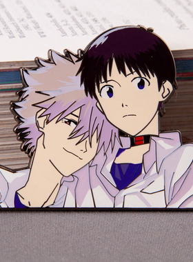 EVA渚薰和碇真嗣金属徽章 新世纪福音战士胸针 动漫周边 背包饰品