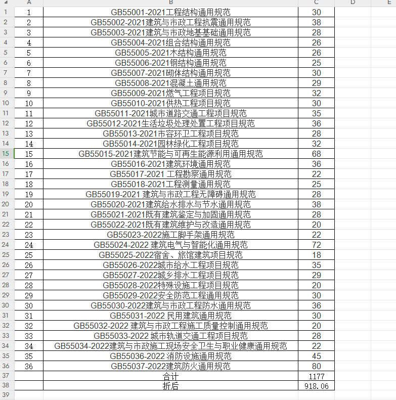 GB55通用规范系列GB55001~GB55037全套36本