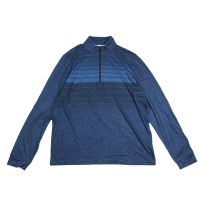 高弹力高尔夫运动半拉链长袖t恤 外贸男春夏秋宽松立领单穿打底衫