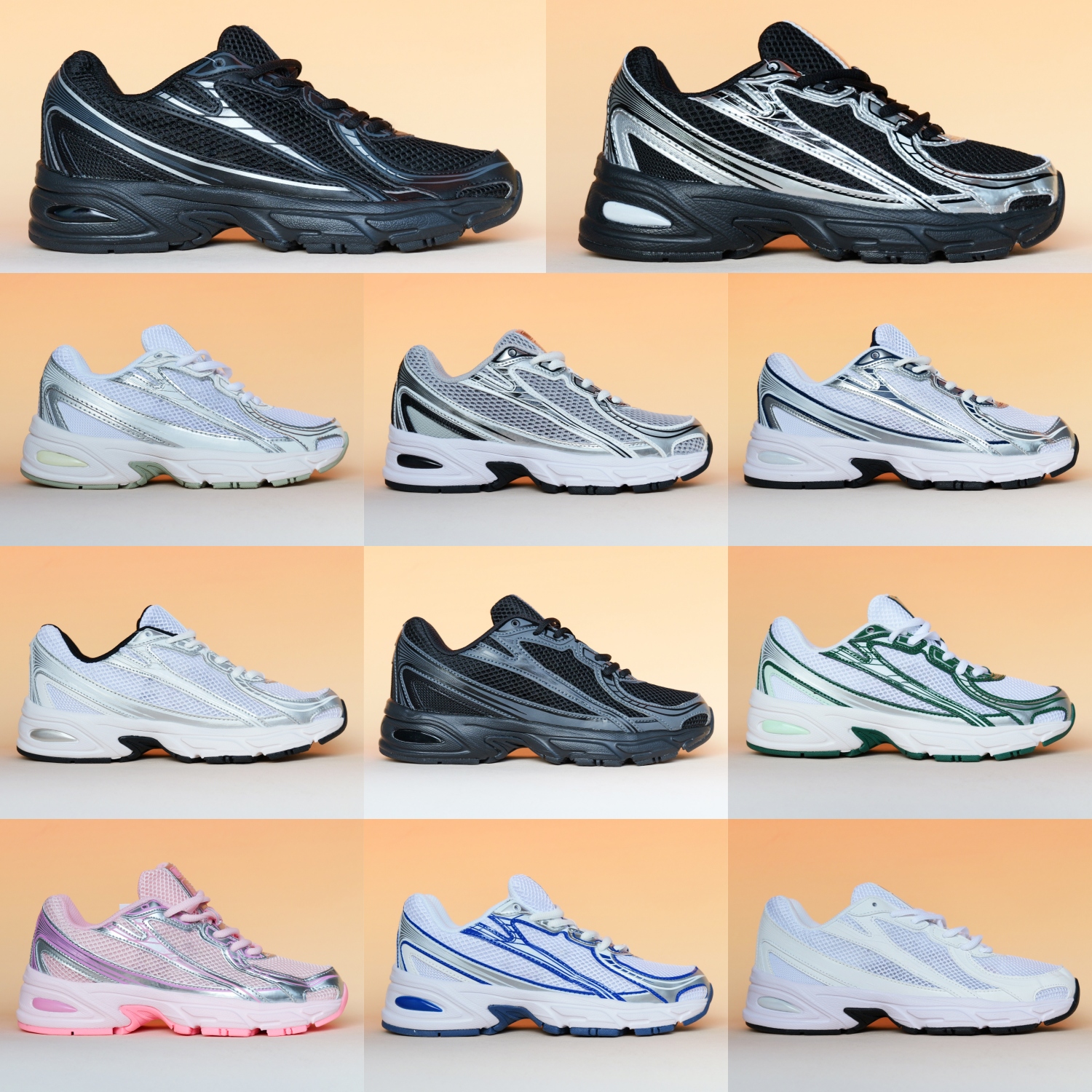 740 低帮 跑步鞋 休闲城市通勤跑步鞋 男女同款 舒适复古百搭